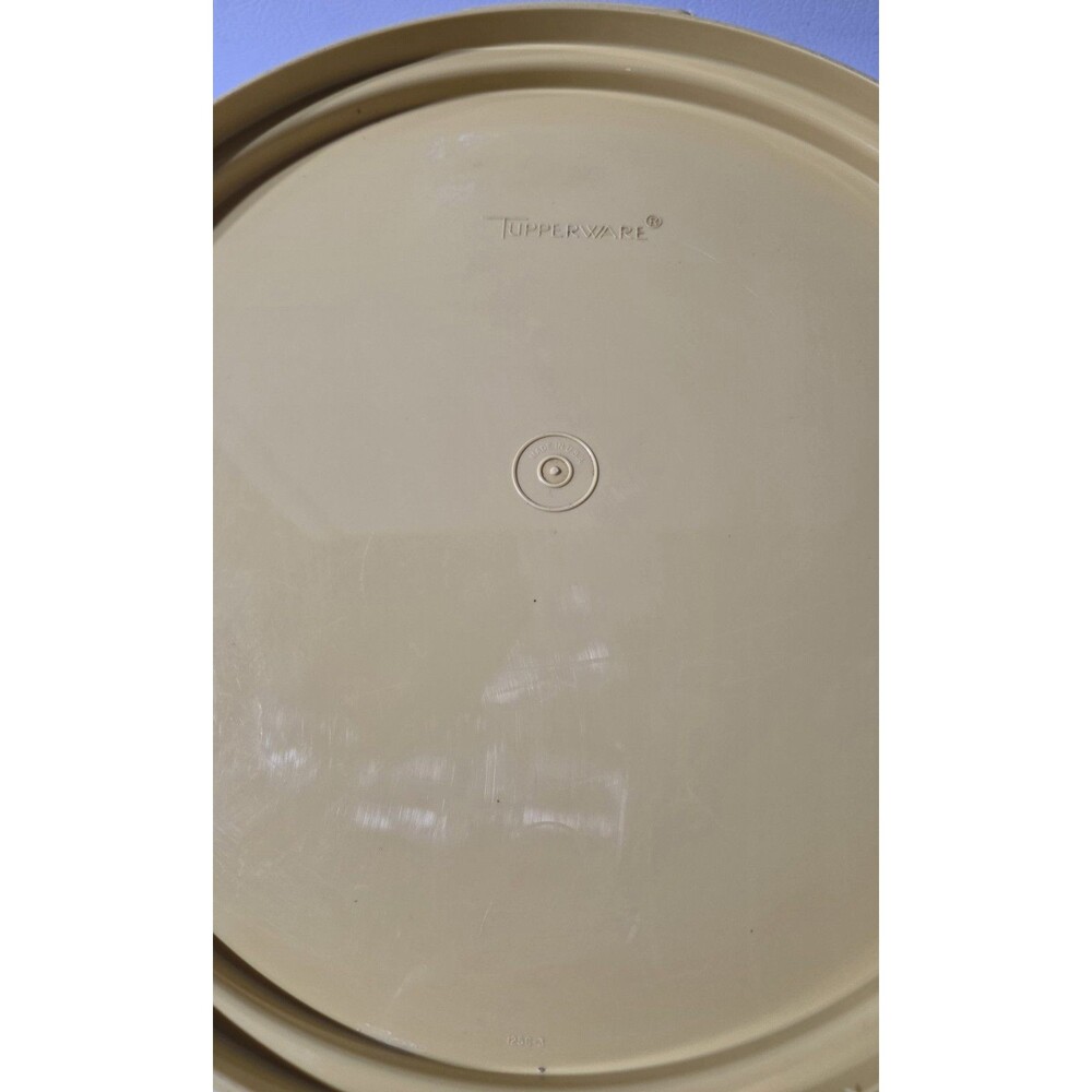 VNTG Tupperware Cake Carrier W/Handle And Removable Pie Plate Divider - Picture 3 of 3